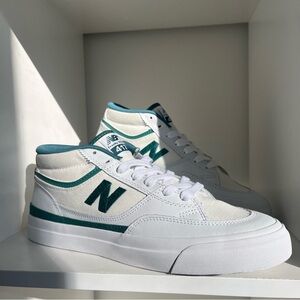 New Balance Numeric White and Green Sneakers